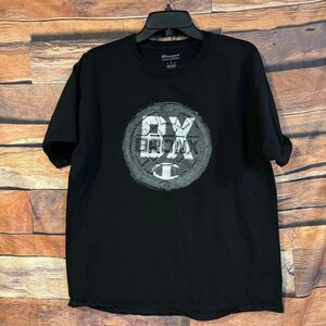 Champion T-Shirt Men's Black L Bronx BX Graphic Crew Neck Cotton Blend